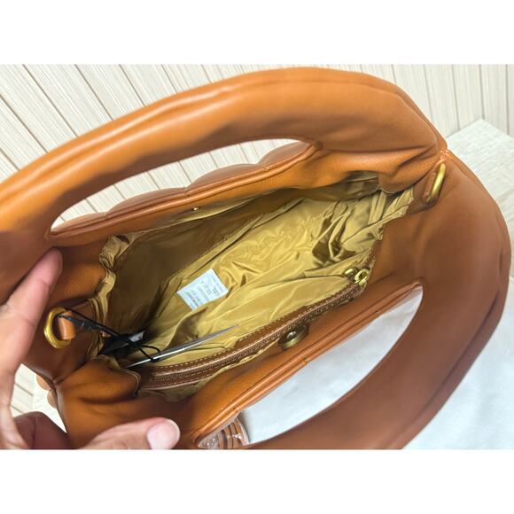 NWT Fawn Design The Quilted Handbag with Strap in Brown Matte - Picture 5 of 11